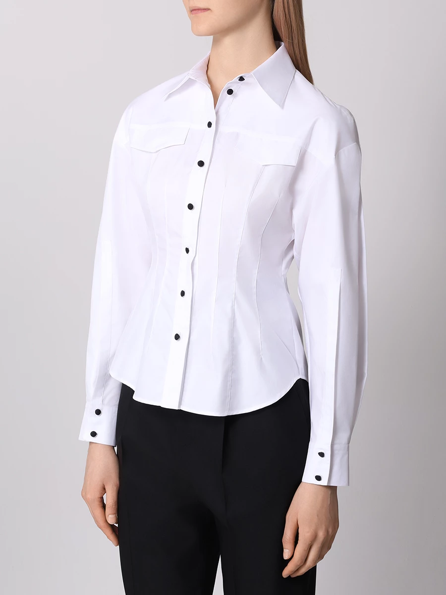 Рубашка хлопковая GOOROO SH009-7000-100, размер 44, цвет белый - фото 4
