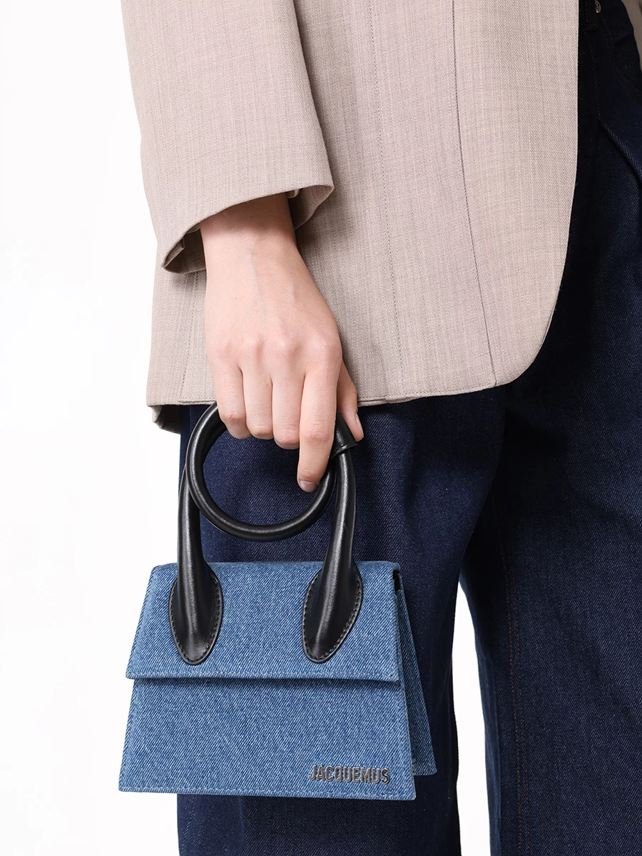 Сумка джинсовая Le Chiquito Noeud JACQUEMUS 213BA005 3176 330 Деним  Фото 2