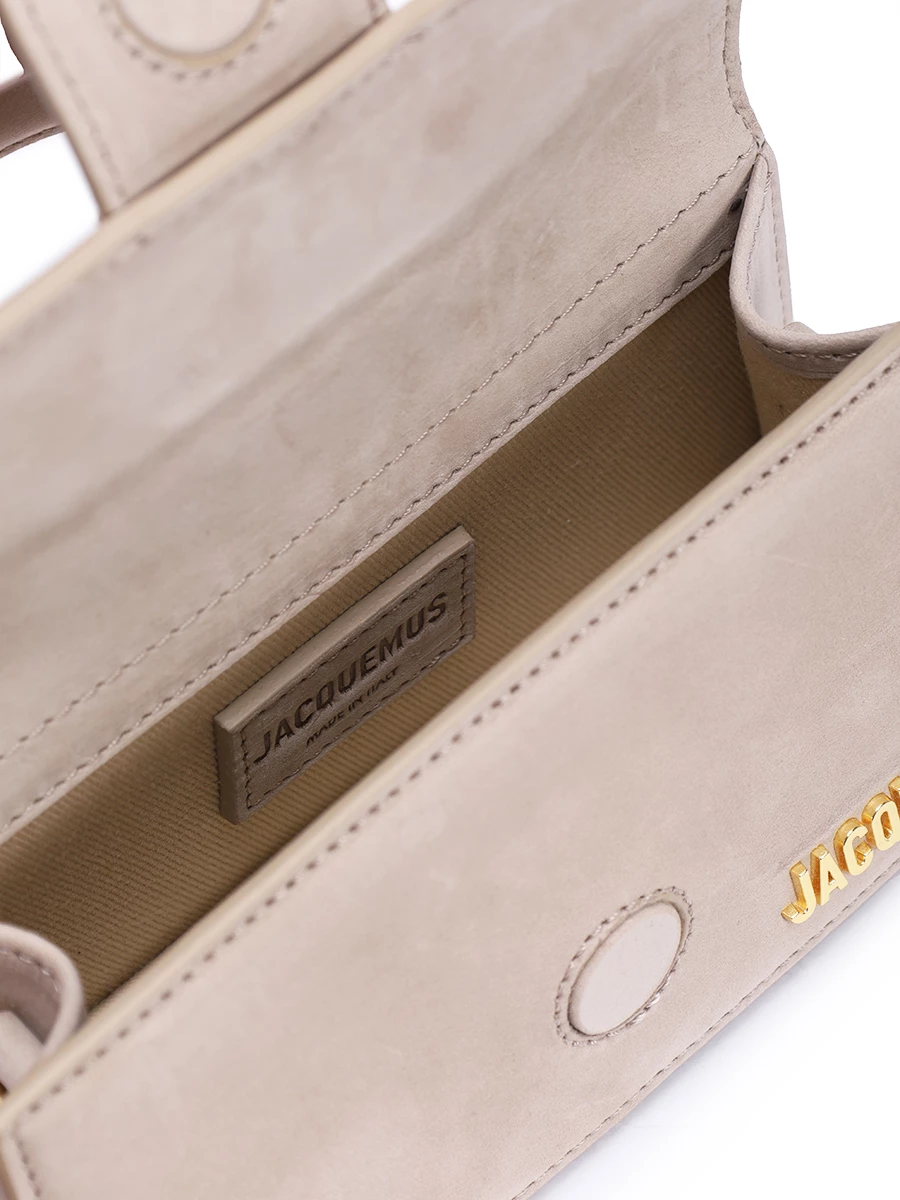 Сумка замшевая Le Bambino JACQUEMUS 213BA006 3066 180 Бежевый  Фото 4