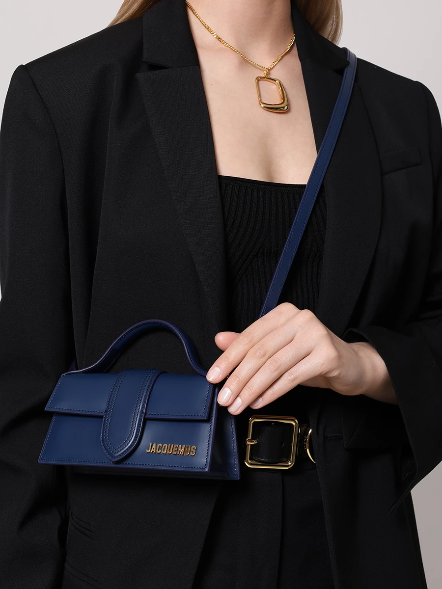 Сумка кожаная Le Bambino JACQUEMUS 213BA006 3100 390 Синий  Фото 2