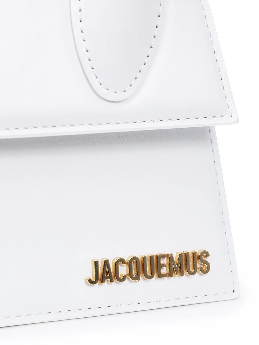 Сумка кожаная Le Chiquito JACQUEMUS 213BA002 3000 100 Белый  Фото 5