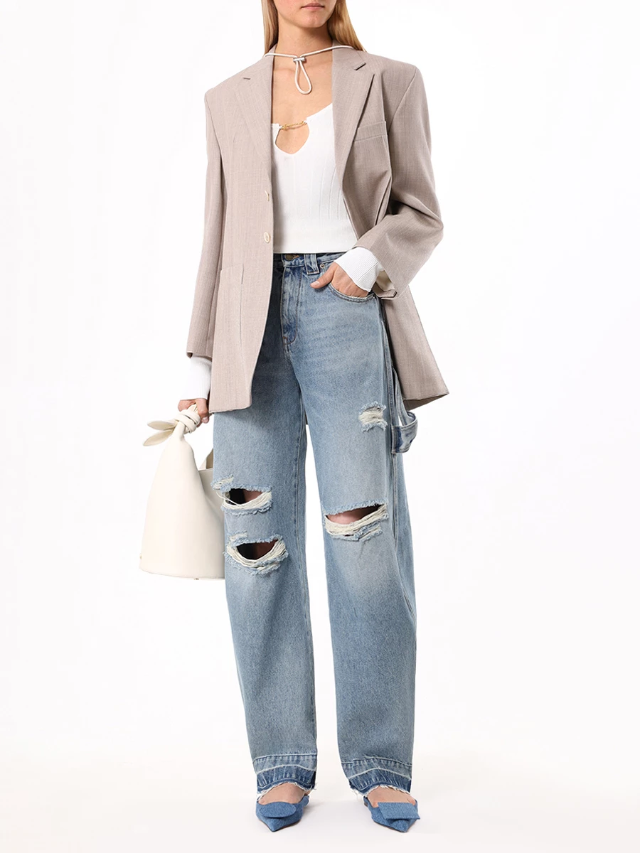 Джемпер из вискозы JACQUEMUS 241KN357 2358 110 Белый  Фото 2