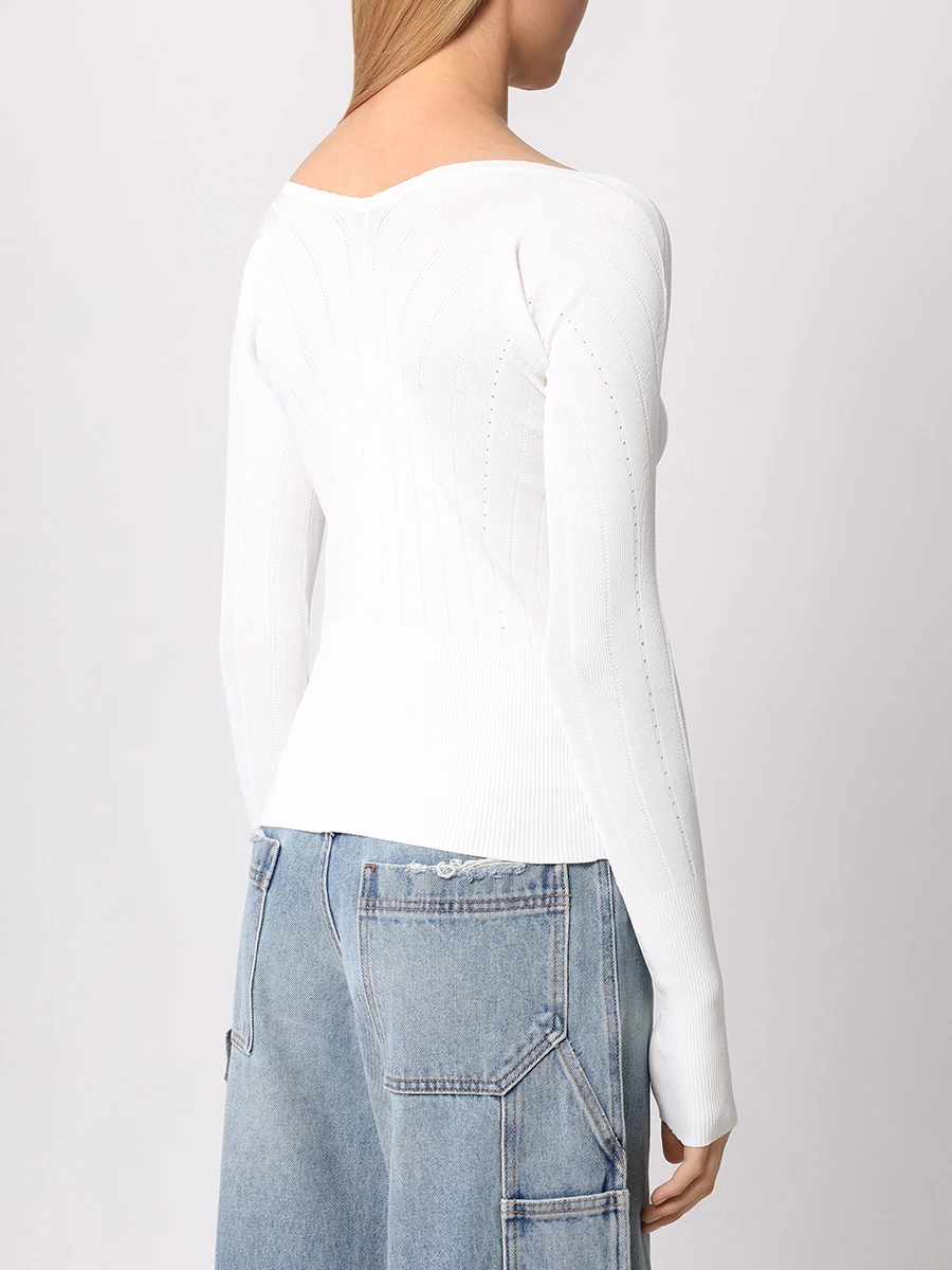 Джемпер из вискозы JACQUEMUS 241KN357 2358 110 Белый  Фото 3