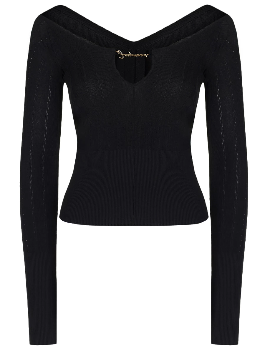 Джемпер из вискозы JACQUEMUS 241KN357 2358 990 Черный 