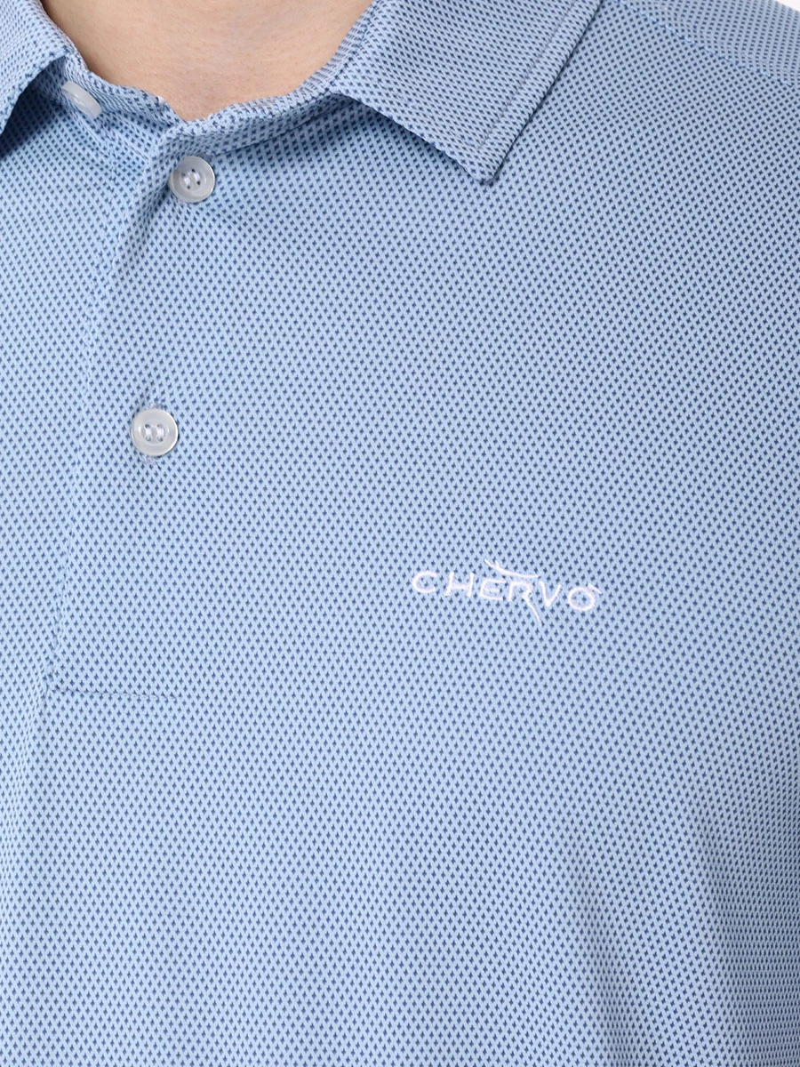 Поло с принтом Alikan CHERVO 65283 ALIKAN ZT30/122E Голубой  Фото 5