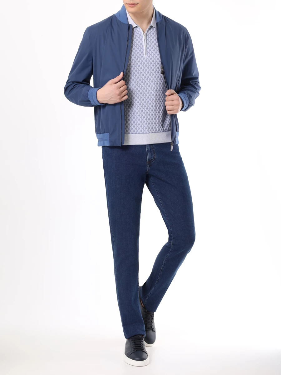 Поло хлопковое BERTOLO LUXURY MENSWEAR 902200/002054/0300 Серый  Фото 2