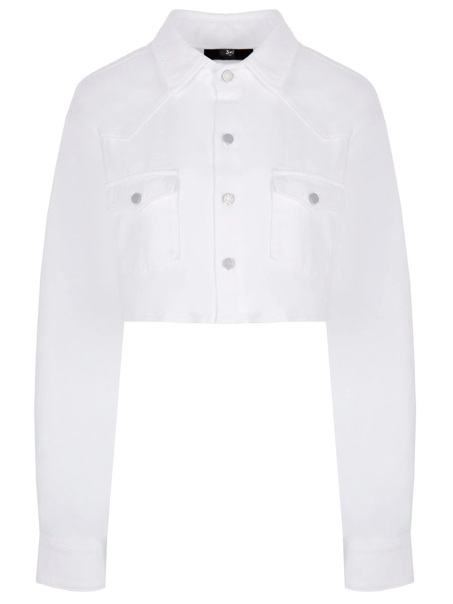 Куртка джинсовая 3X1 31-W03D64-DR1103, размер 42, цвет белый