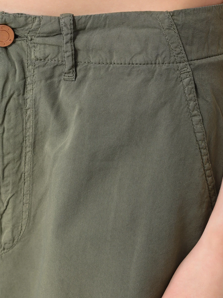 Брюки хлопковые 3X1 31-W43F54-CR0001 Зеленый  Фото 5