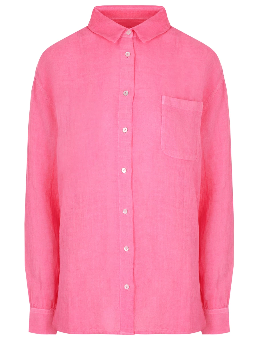 Рубашка льняная 120% LINO 31ALIW19GE-B317-S S00086, размер 50, цвет розовый
