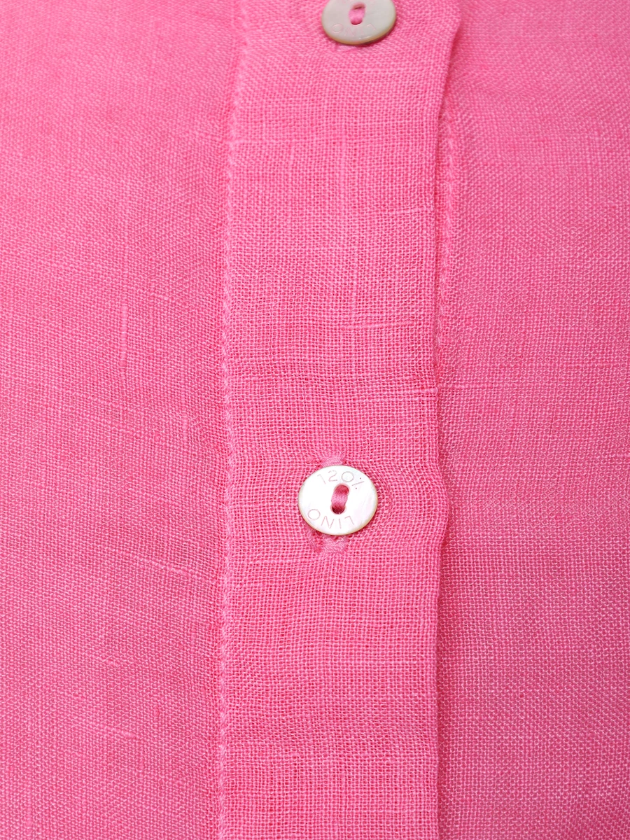 Рубашка льняная 120% LINO 31ALIW19GE-B317-S S00086, размер 50, цвет розовый - фото 6