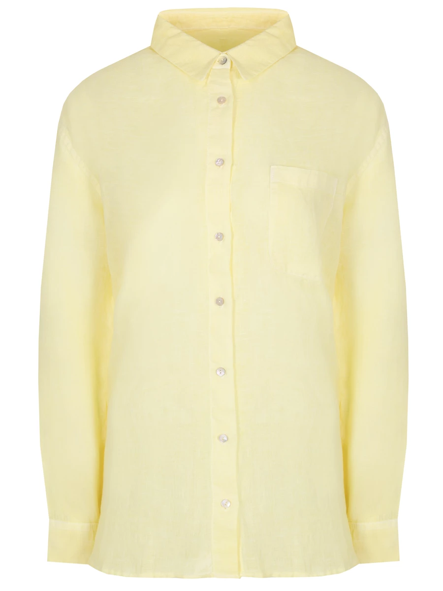 Рубашка льняная 120% LINO 31ALIW19GE-B317-S S00040, размер 50, цвет желтый - фото 1