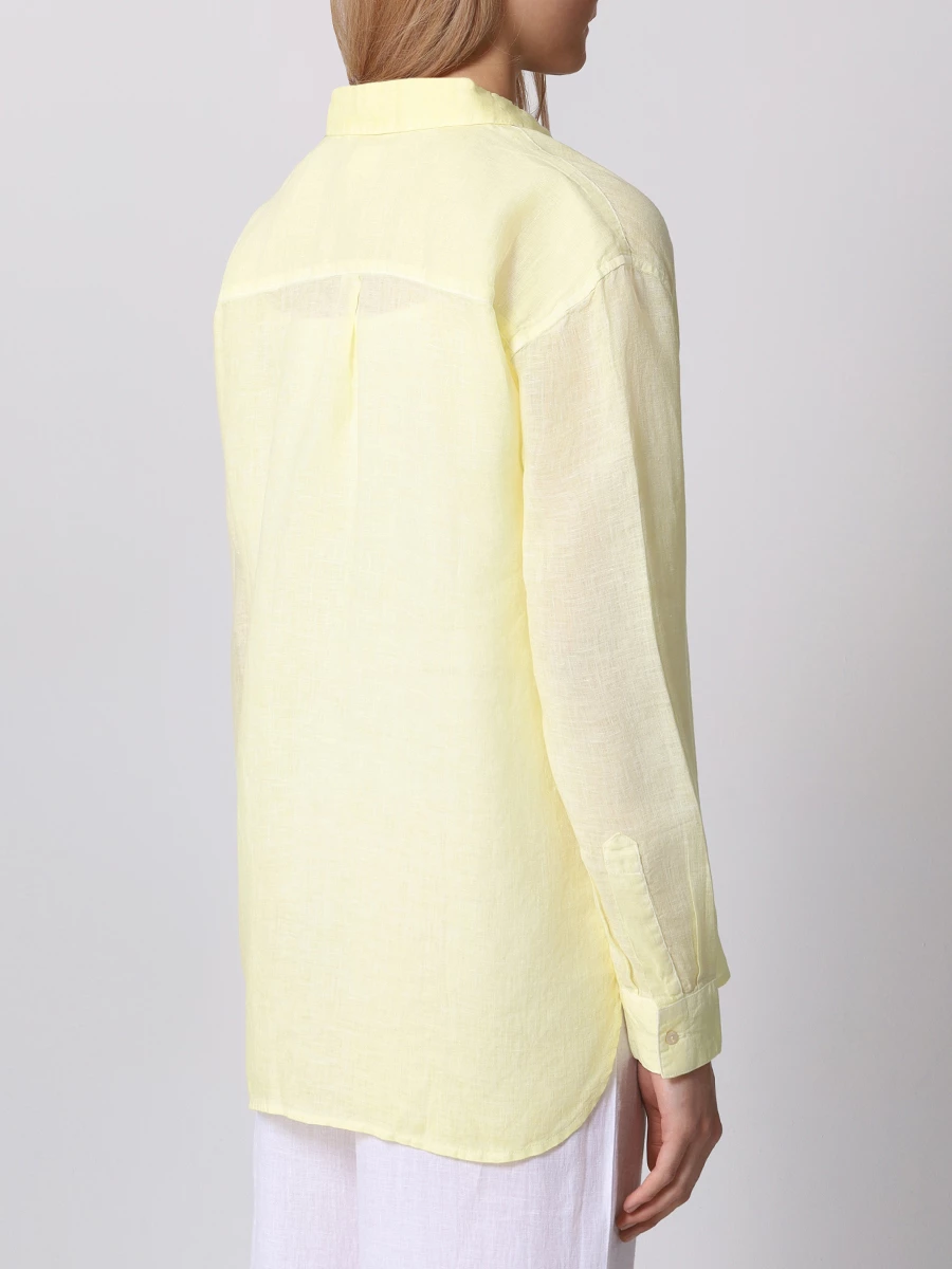Рубашка льняная 120% LINO 31ALIW19GE-B317-S S00040, размер 50, цвет желтый - фото 3