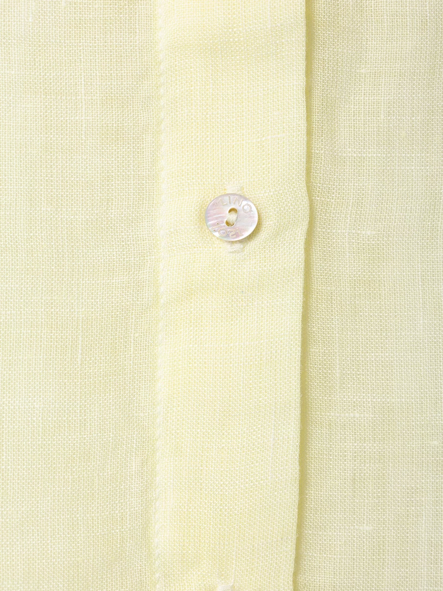 Рубашка льняная 120% LINO 31ALIW19GE-B317-S S00040, размер 50, цвет желтый - фото 6