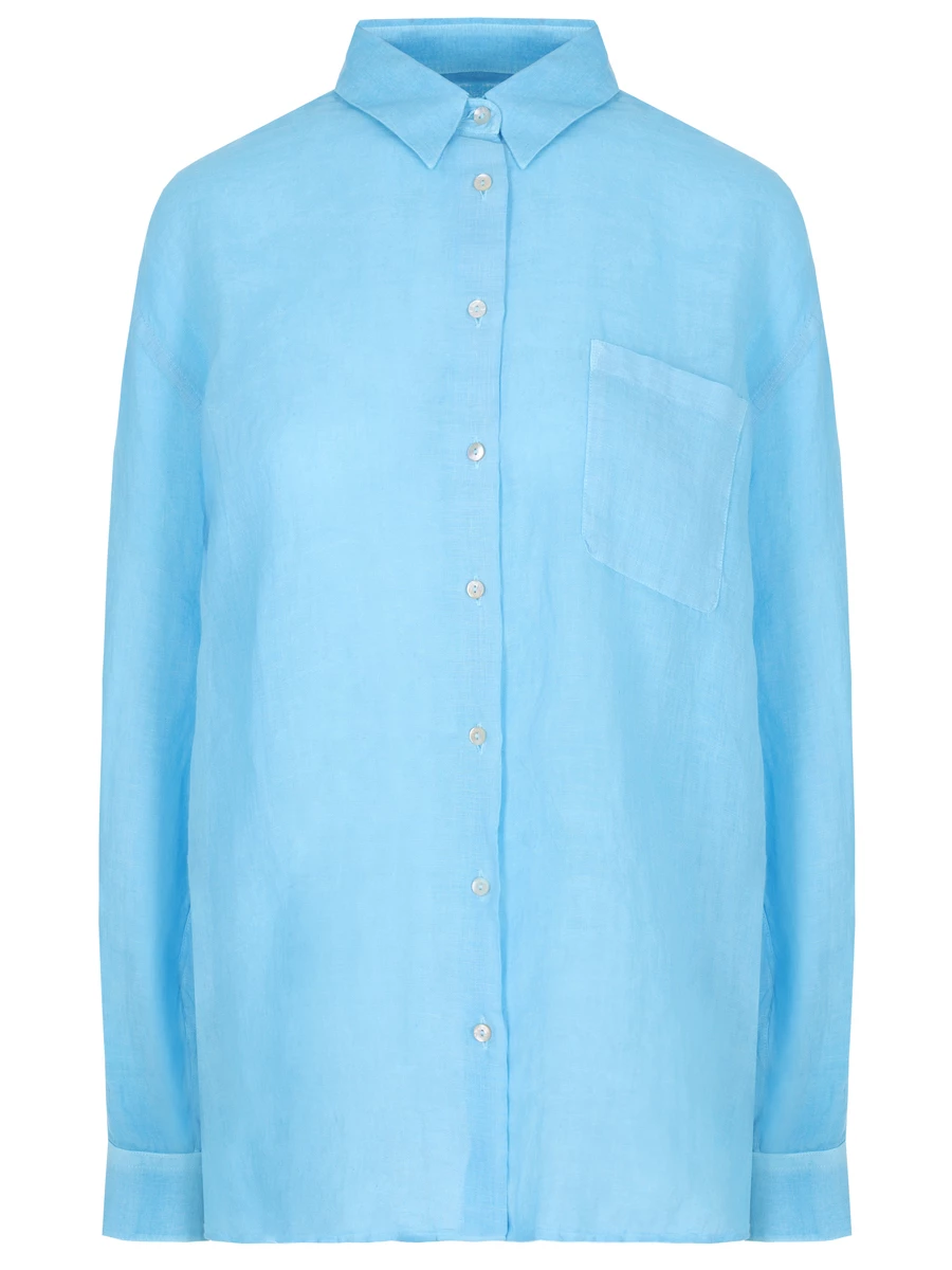 Рубашка льняная 120% LINO 31ALIW19GE-B317-S S00201, размер 42, цвет голубой - фото 1