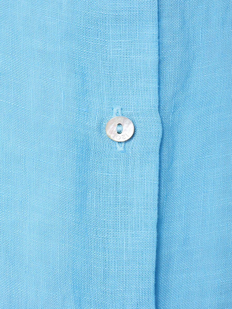 Рубашка льняная 120% LINO 31ALIW19GE-B317-S S00201, размер 42, цвет голубой - фото 7