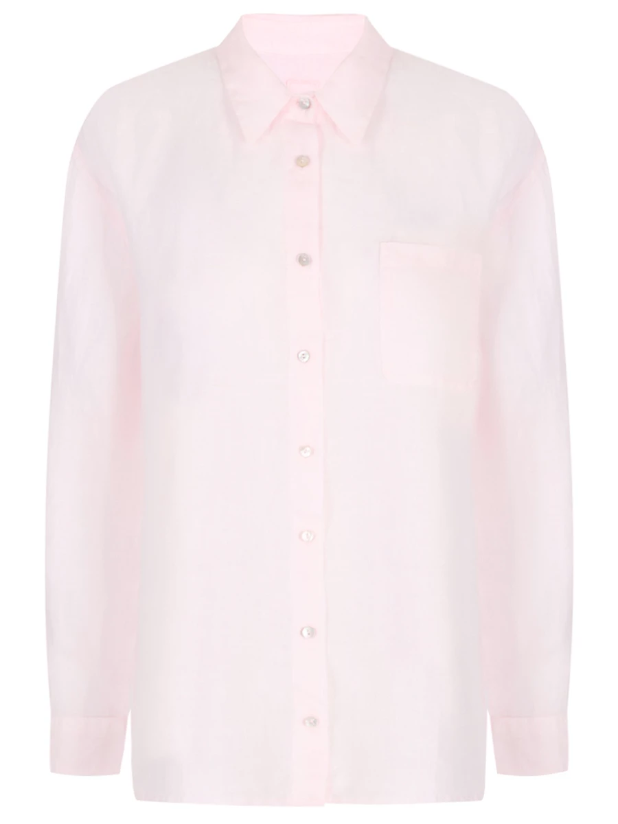 Рубашка льняная 120% LINO 31ALIW19GE-B317-0 000081, размер 42, цвет розовый - фото 1