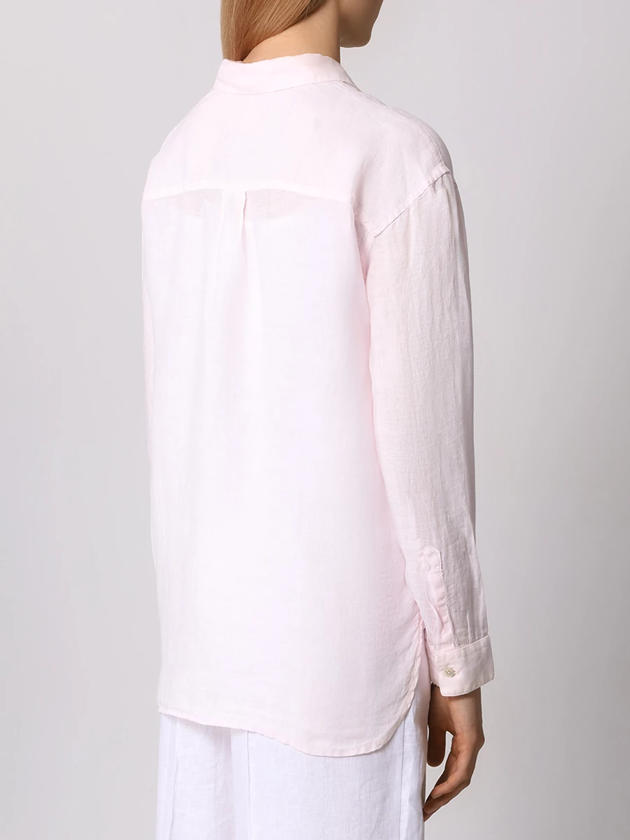 Рубашка льняная 120% LINO 31ALIW19GE-B317-0 000081, размер 42, цвет розовый - фото 3