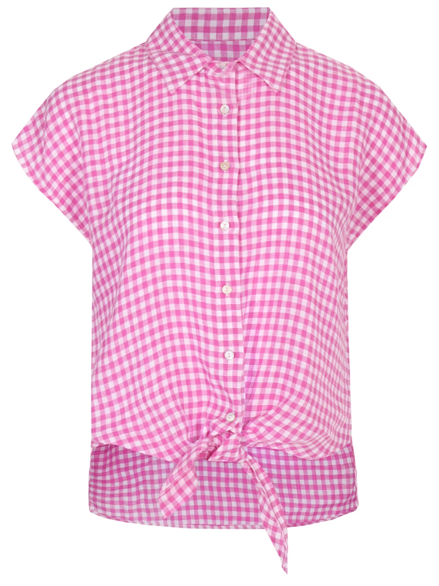 Рубашка льняная 120% LINO 31ALIW19P4-G223-1 100122 Клетка 