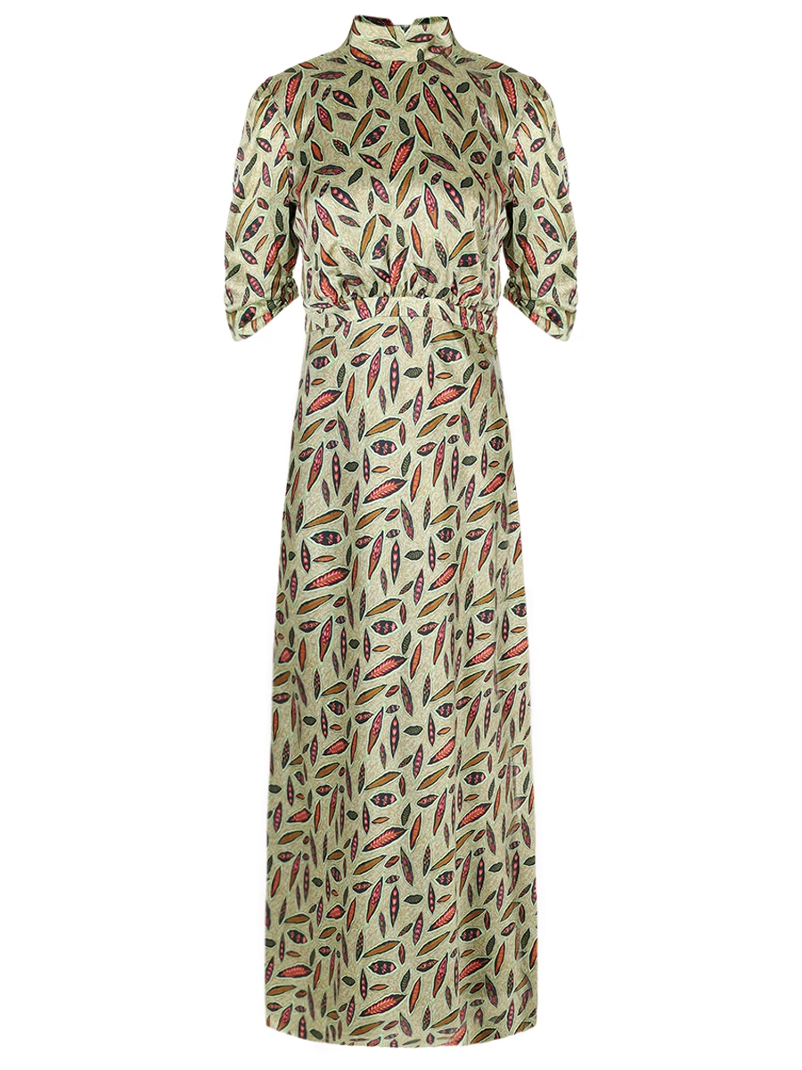 Платье шелковое SALONI 10732-2001, размер 42, цвет желтый