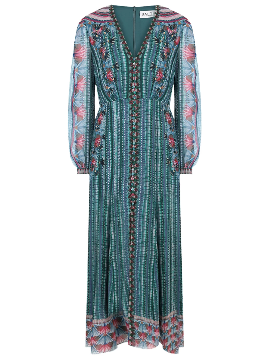 Платье шелковое SALONI 10854-1993, размер 42, цвет принт