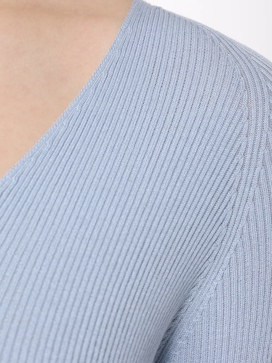 Пуловер из шелка и хлопка GENTRYPORTOFINO D627KY G6667, размер 44, цвет голубой - фото 6