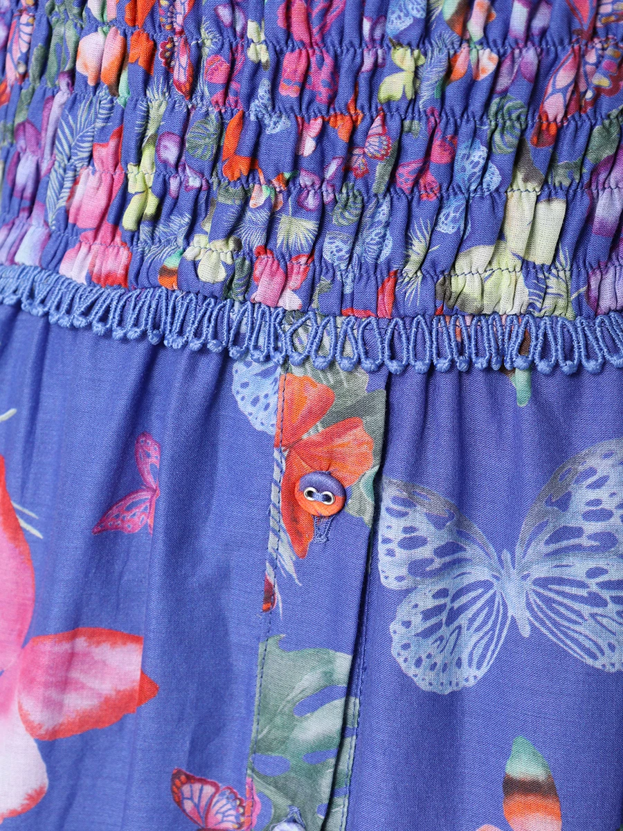 Платье хлопковое CHARO RUIZ 242626, размер 42, цвет синий - фото 5