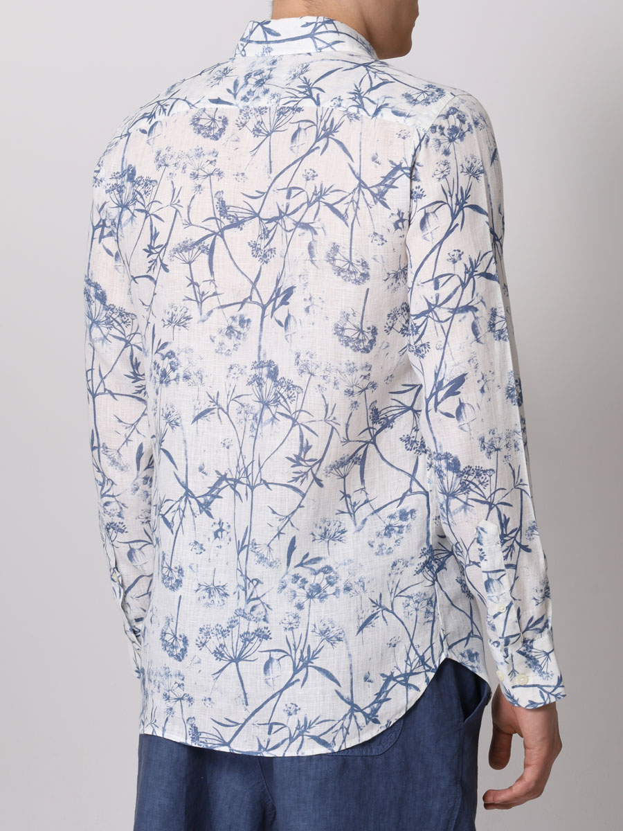 Рубашка Regular Fit льняная 120% LINO 31ALIM1311-000G241-0-00/100021 Белый  Фото 3