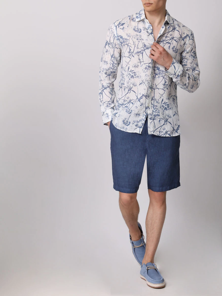 Рубашка Regular Fit льняная 120% LINO 31ALIM1311-000G241-0-00/100021 Белый  Фото 2