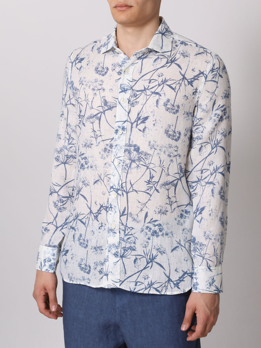 

Рубашка Regular Fit льняная, Белый, 31ALIM1311-000G241-0-00/100021