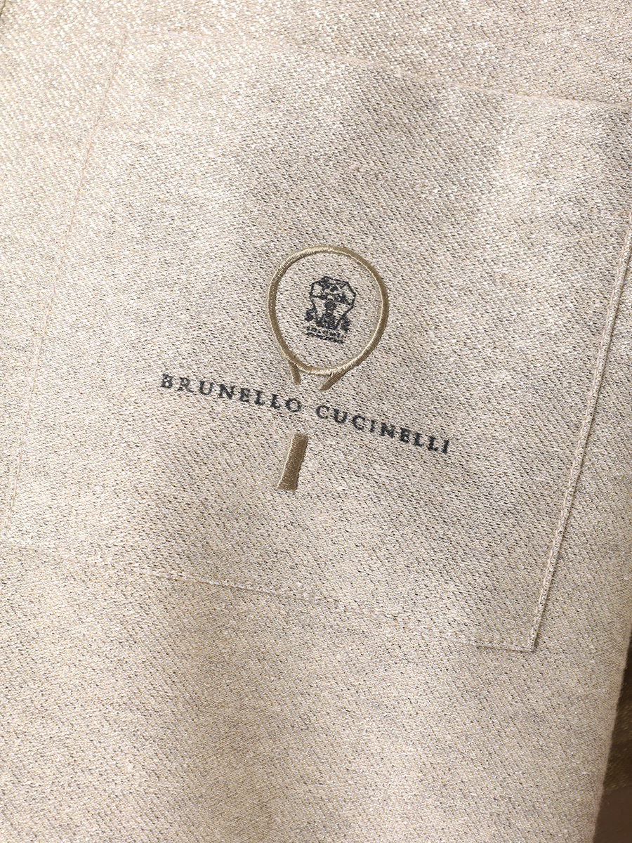 Костюм изо льна и хлопка BRUNELLO CUCINELLI ML947EN405/ML947B1364 C1456 Золотой  Фото 6