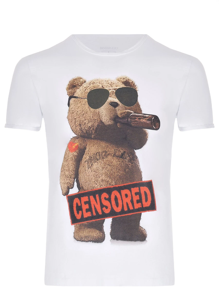 

Футболка хлопковая, Белый, 2828 WHITE TEDDY CENS LIFE