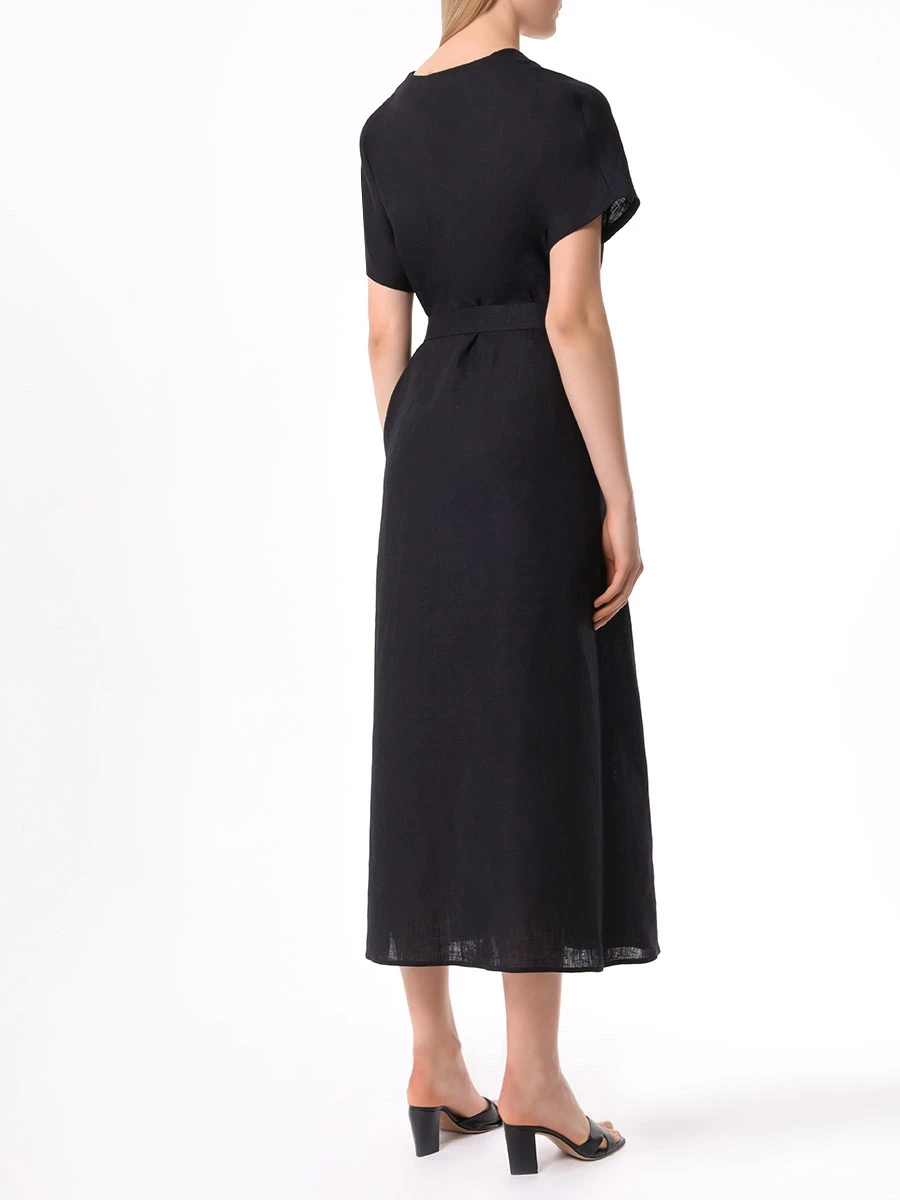

Платье льняное, Черный, D151/Linen/9101.900/SS24