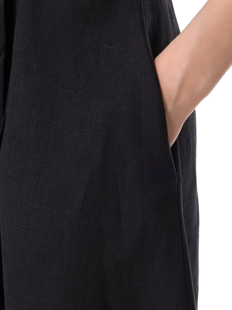 Платье льняное SASHAVERSE D151/Linen/9101.900/SS24 Черный  Фото 5