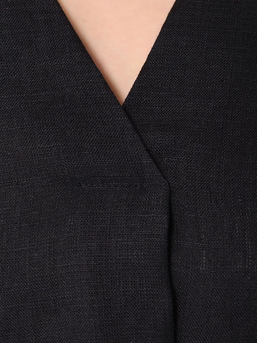 Платье льняное SASHAVERSE D151/Linen/9101.900/SS24 Черный  Фото 6