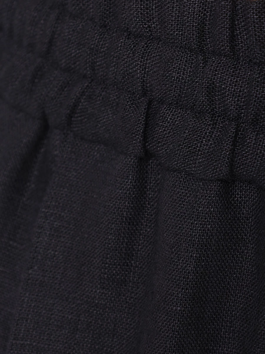 Брюки льняные SASHAVERSE P014/Linen/9101.900/SS24 Черный  Фото 6