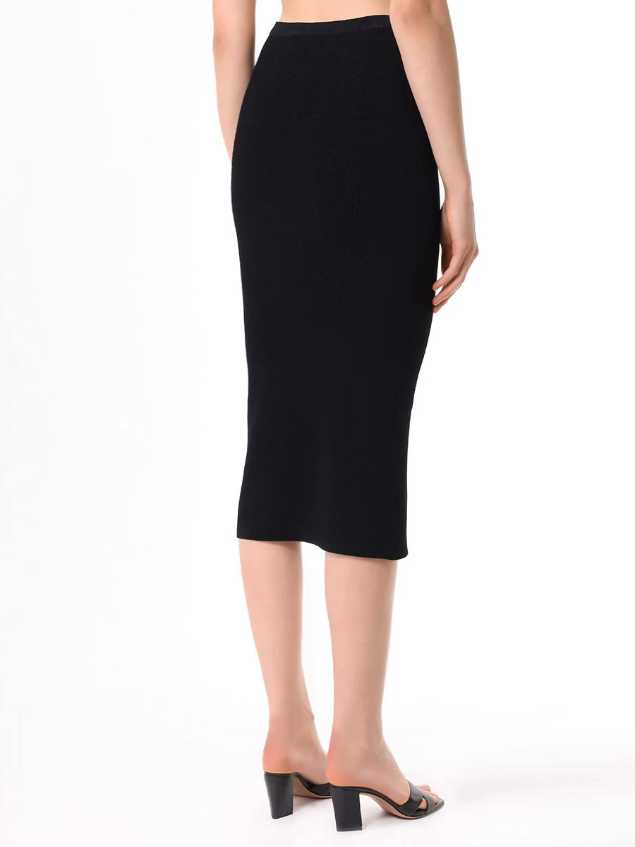 Юбка из вискозы SASHAVERSE KNSK016/Angie/900/SS24 Черный  Фото 3