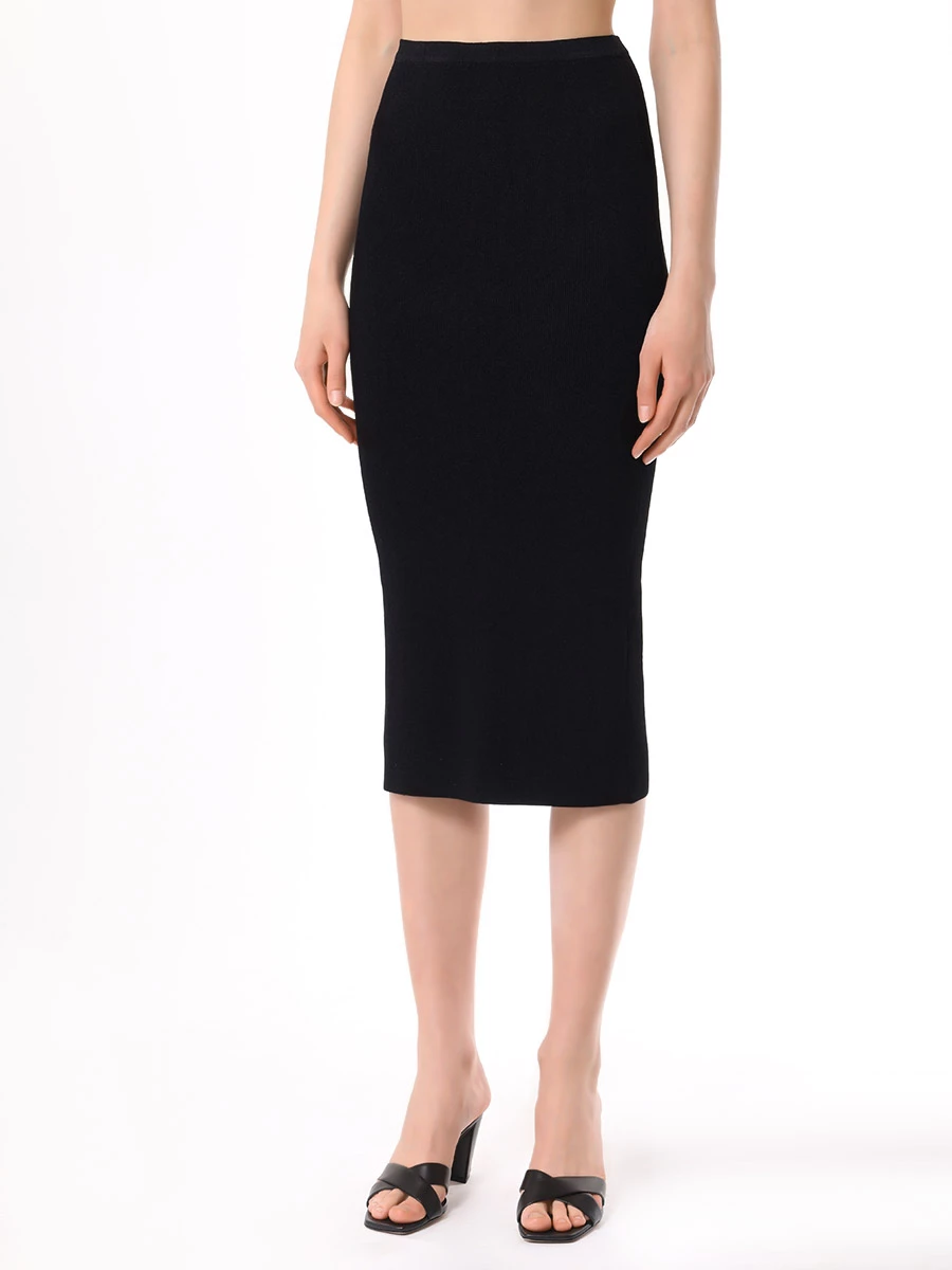 Юбка из вискозы SASHAVERSE KNSK016/Angie/900/SS24 Черный  Фото 4