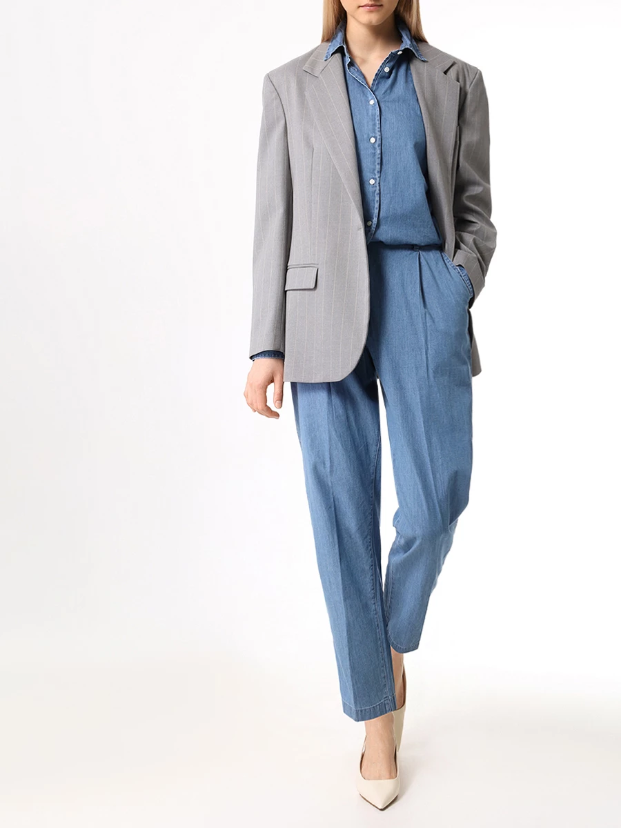 Джинсы хлопковые ASPESI 0163 M124 01122 Деним  Фото 2