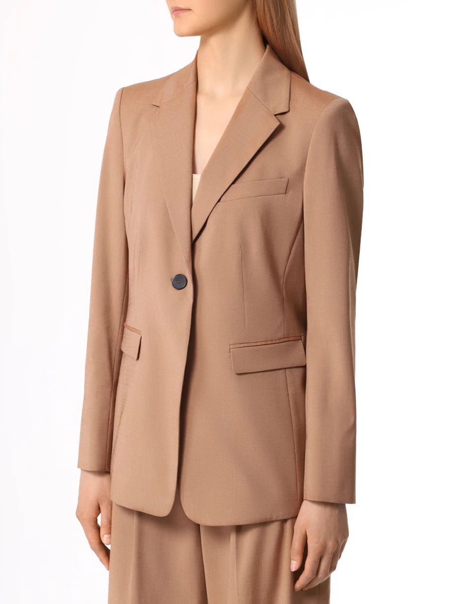 Пиджак из шерсти и лиоцелла WINDSOR DSE607 10017066, размер 54, цвет коричневый - фото 4