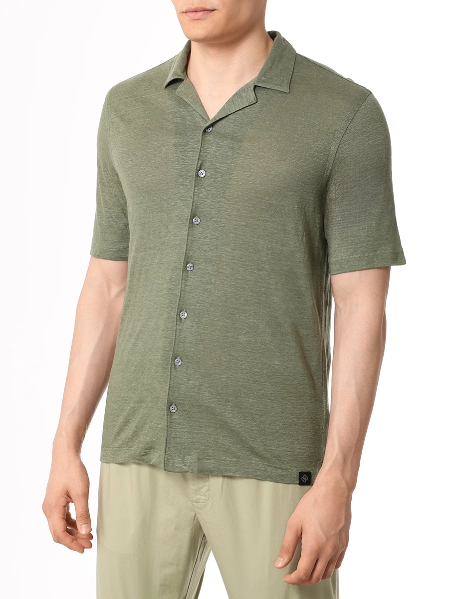 Рубашка льняная GRAN  SASSO 60199/96800/480, размер 48, цвет зеленый 60199/96800/480 - фото 4