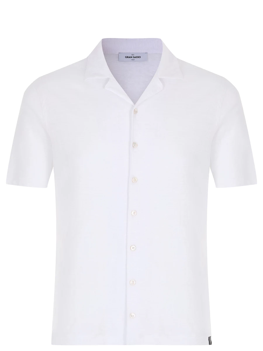 Рубашка льняная GRAN  SASSO 60199/96800/250, размер 48, цвет белый 60199/96800/250 - фото 1