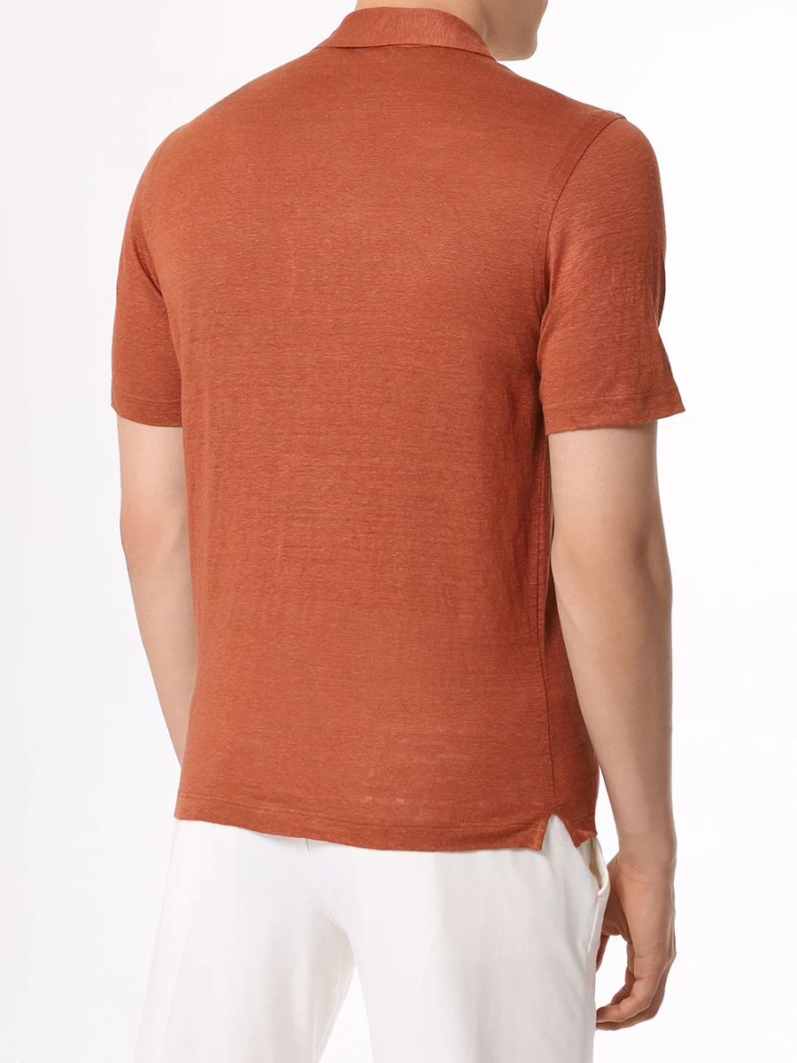 Рубашка льняная GRAN  SASSO 60199/96800/161, размер 48, цвет оранжевый 60199/96800/161 - фото 3