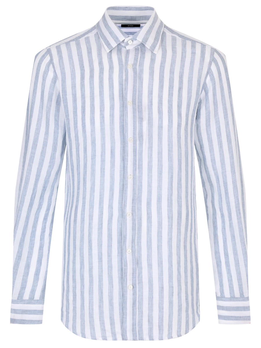 Рубашка Slim Fit льняная WINDSOR LAPO-W 10011689/420, размер 43, цвет белый LAPO-W 10011689/420 - фото 1
