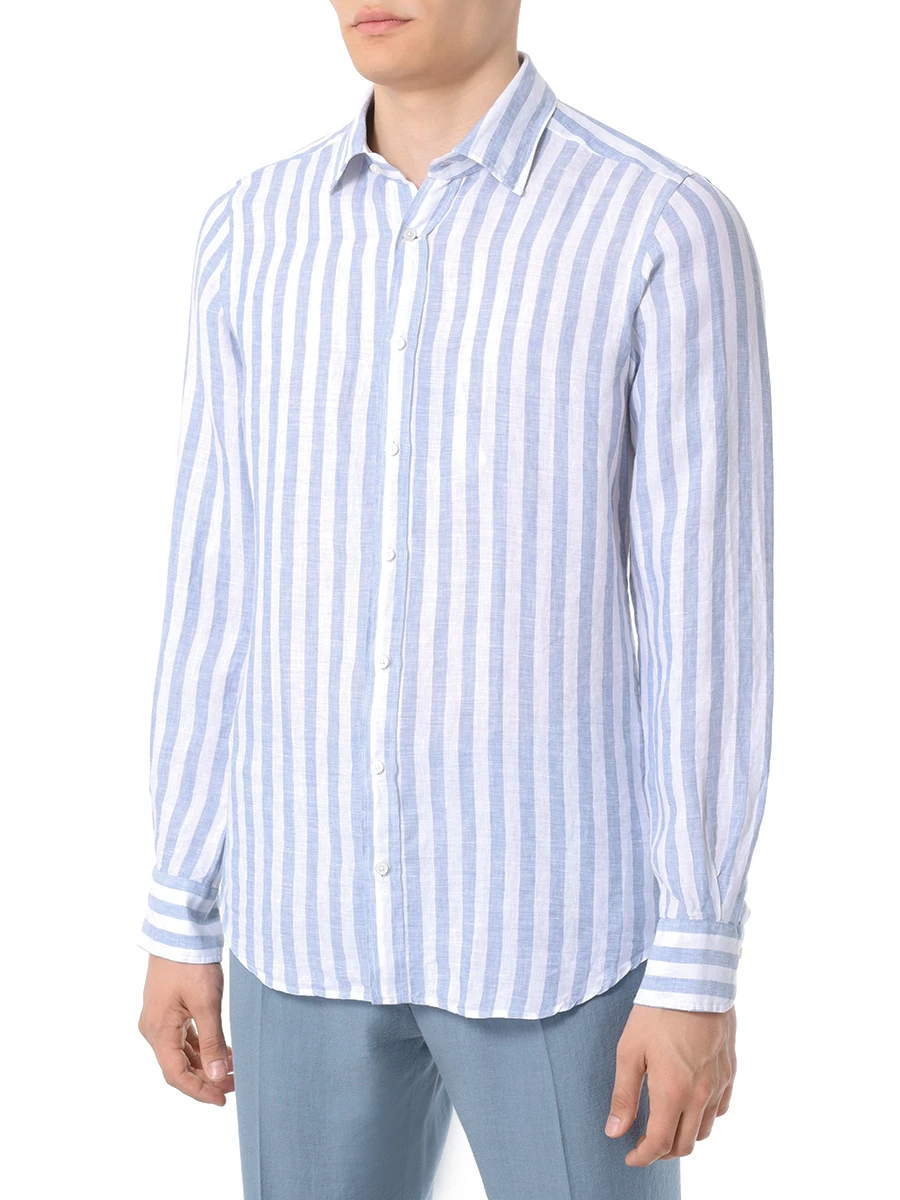 Рубашка Slim Fit льняная WINDSOR LAPO-W 10011689/420, размер 43, цвет белый LAPO-W 10011689/420 - фото 4