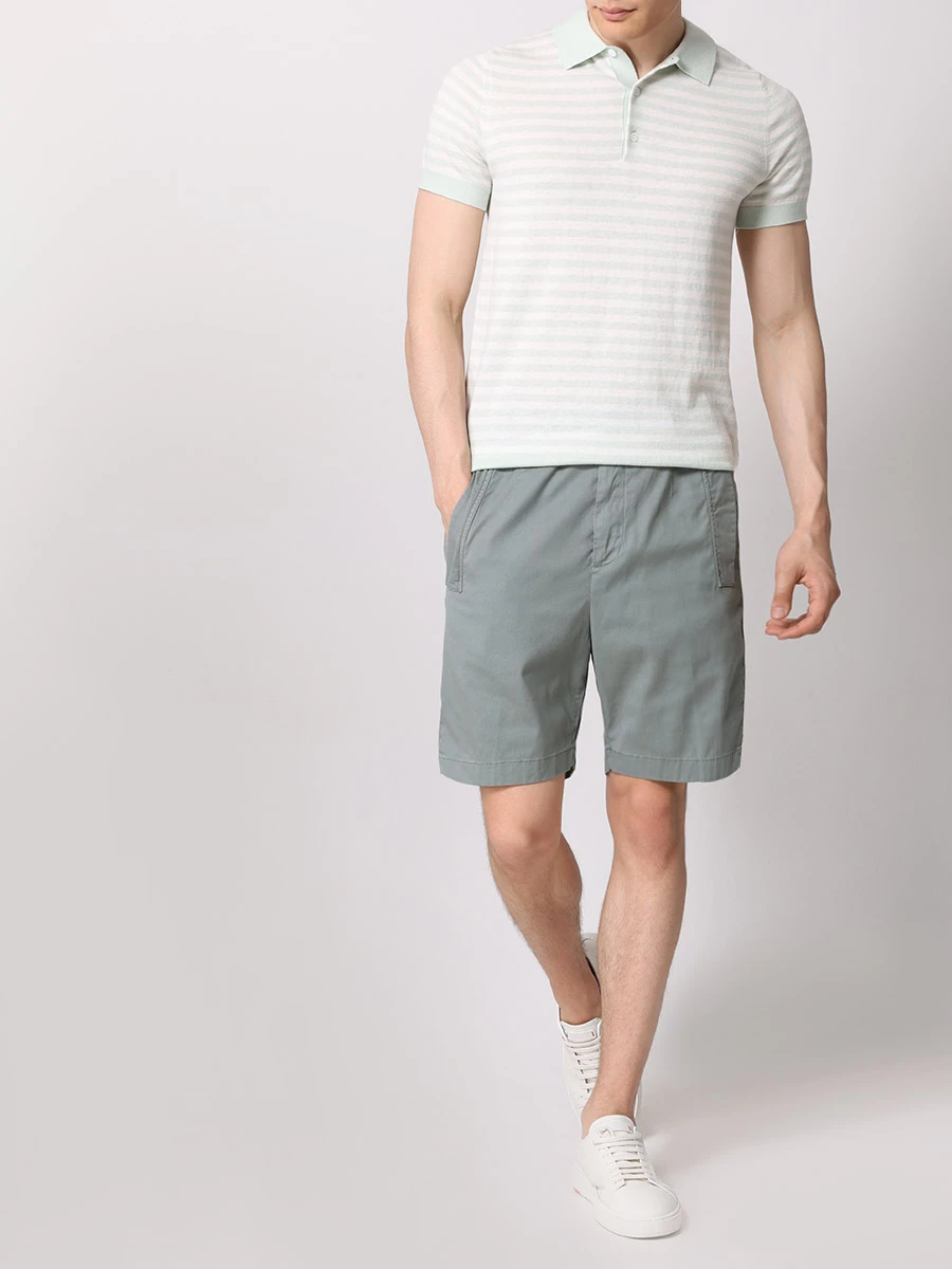 Шорты Regular Fit из лиоцелла CANALI PT01355/815/91601/R Зеленый  Фото 2