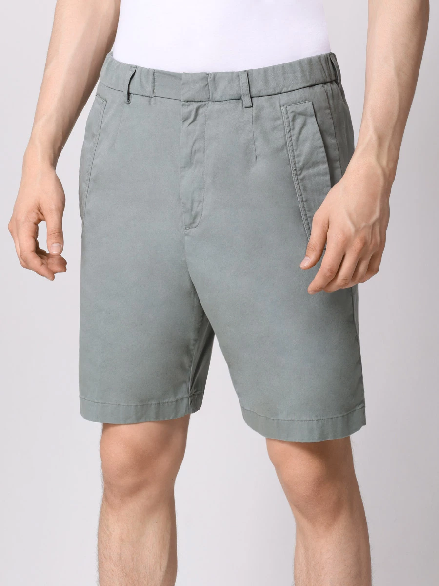 Шорты Regular Fit из лиоцелла CANALI PT01355/815/91601/R Зеленый  Фото 4