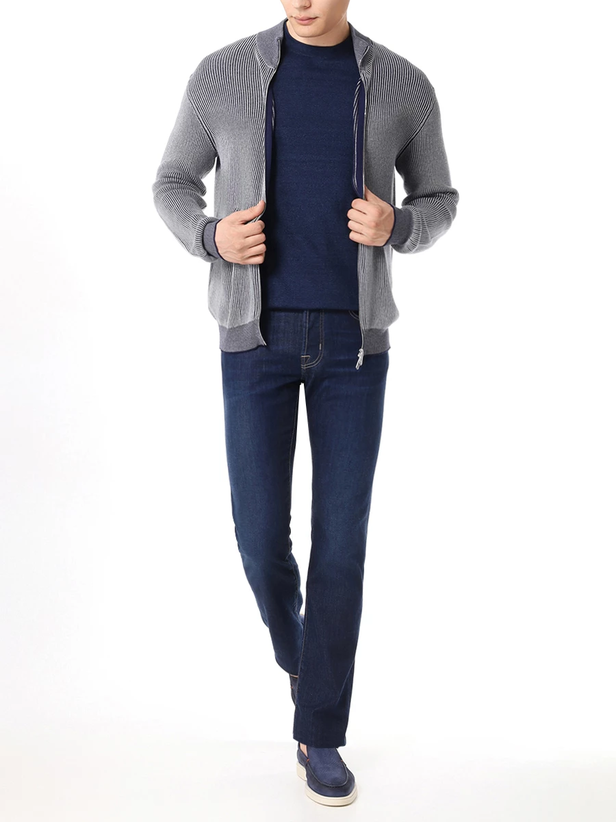 Джинсы Slim Fit хлопковые JACOB COHEN UQM04 35 P0010 761D /BARD Синий  Фото 2