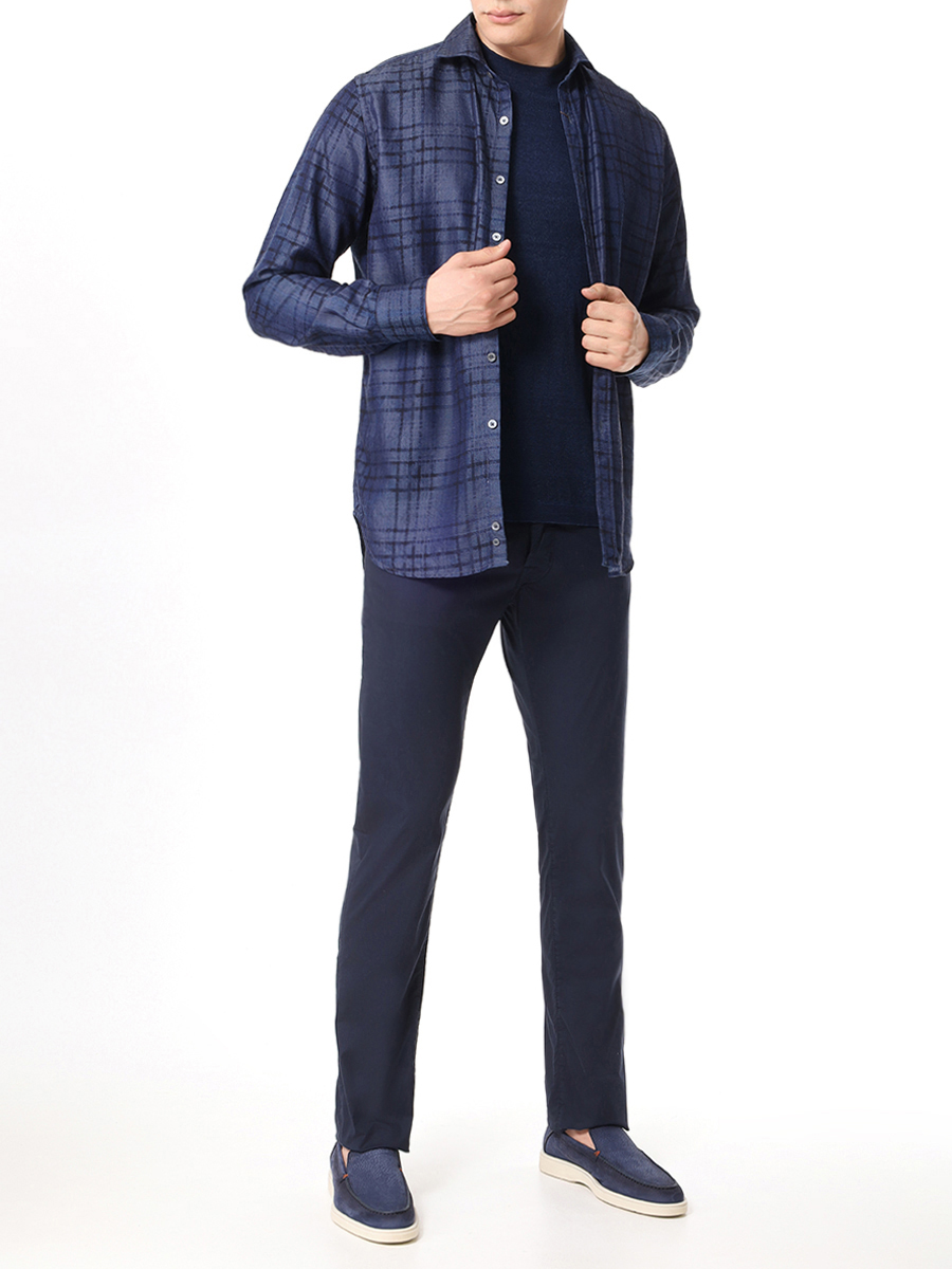 Брюки Slim Fit хлопковые JACOB COHEN UQE04 36 S4137 Y99/BARD Синий  Фото 2