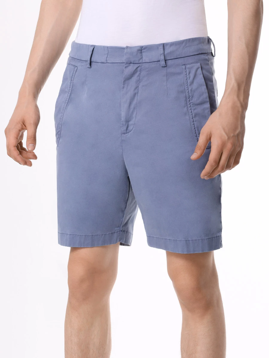 Шорты Regular Fit из лиоцелла CANALI PT01355/407/91601/R Светло- Синий  Фото 4