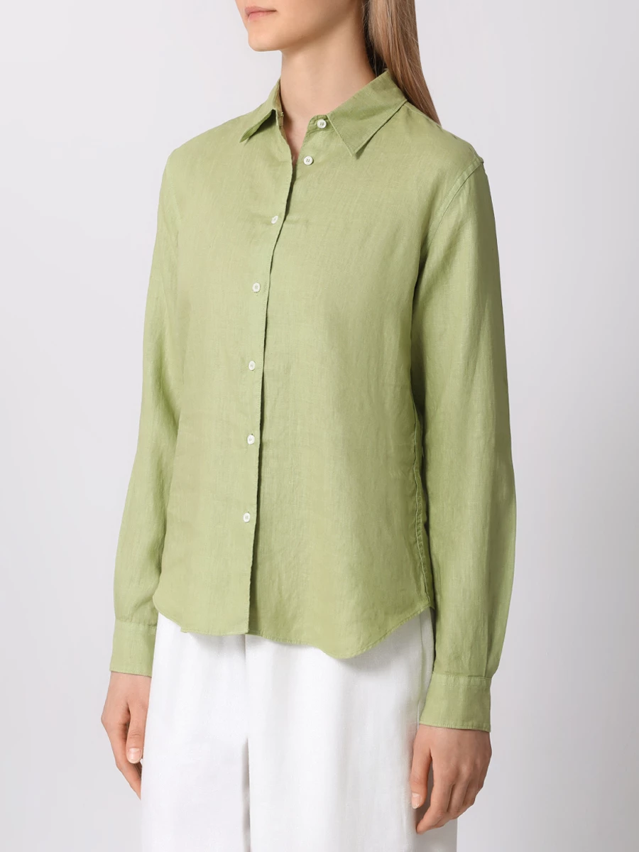 Рубашка льняная ASPESI 5422 C195 85385, размер 42, цвет зеленый - фото 4
